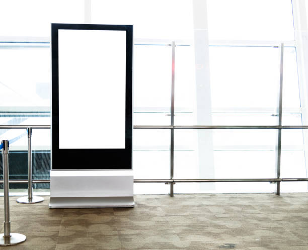 istock Blank poster kiosk in airport corridor 1133578508