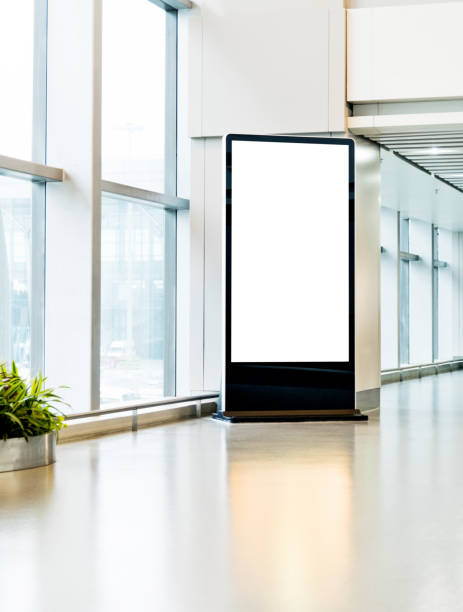 istock Blank poster kiosk in airport corridor 1133578627