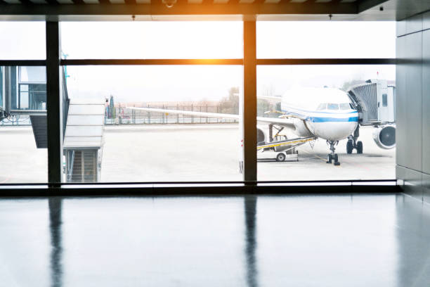 istock Empty entrance hall in airport 1133579786
