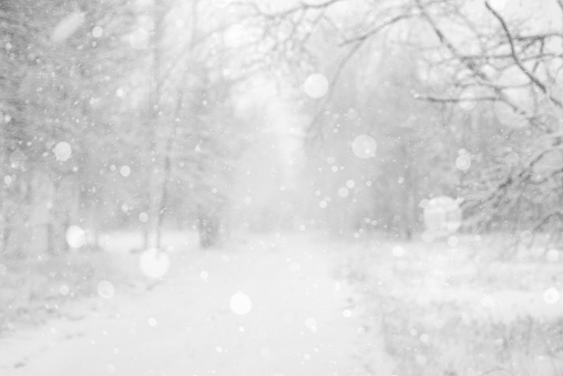 Winter blurred background
