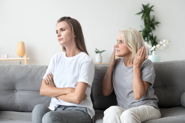 istock Angry aged mother quarreling, arguing with young daughter 1133581857