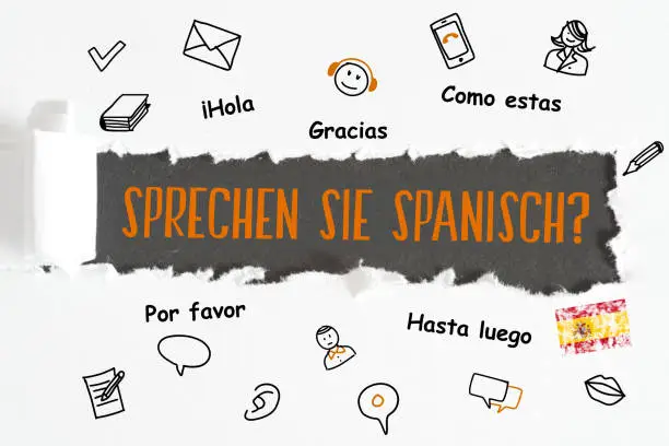 A sheet of paper and question Speak Spanish
