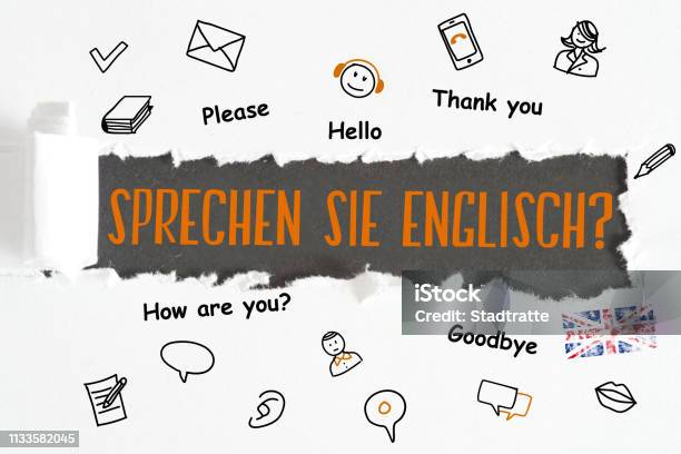 A Piece Of Paper And Question Speak English Stock Photo - Download Image Now - Alphabet, British Culture, Classroom