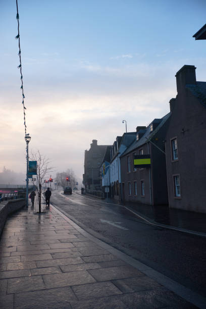 istock Desert misty street along the river 1133582727