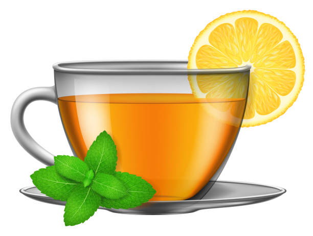 istock Cup of green herbal tea with mint and lemon. 1133585166