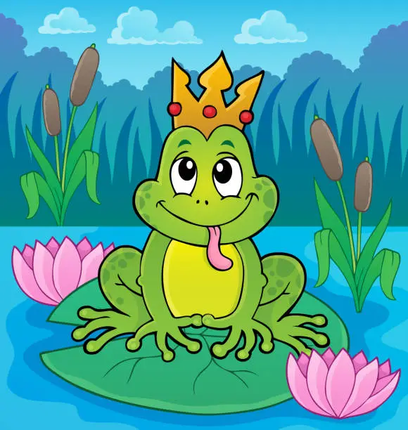 Vector illustration of Frog with crown theme image 4