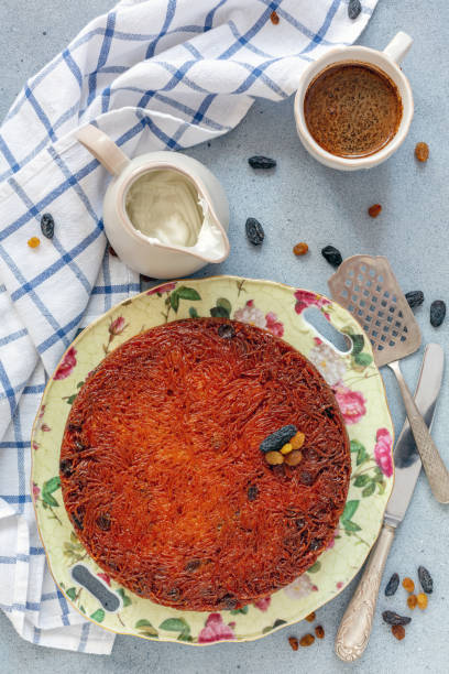 istock Traditional noodle Kugel and coffee for breakfast. 1133586887