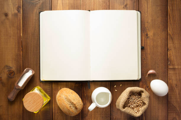 istock bread and bakery ingredients on wooden table background 1133591430