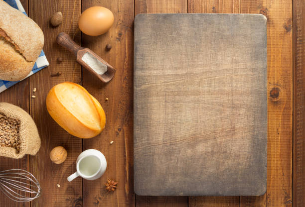 istock bread and bakery ingredients on wooden table background 1133591725