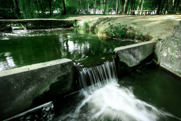River Wey navigation system Guildford Surrey England Europe