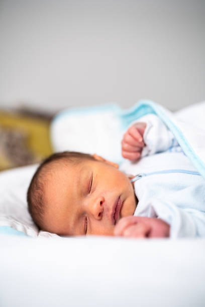 istock Newborn baby sleeping carefree 1133595329
