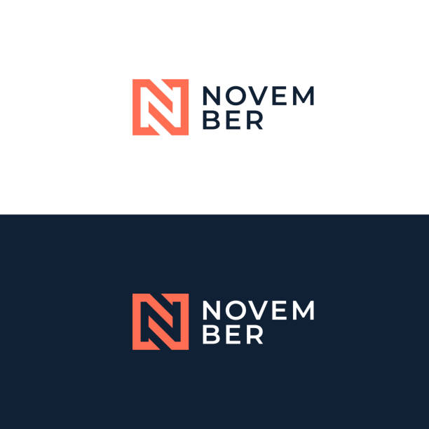 추상 편지 n 로고. 현대 로고 아이디어 기호입니다. 보편적인 상징 벡터 아이콘입니다. - n stock illustrations