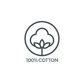istock 100% cotton icon. Vector illustration 1133596041