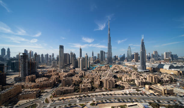 istock The skyline of Dubai Downtown at sunset 1133597087