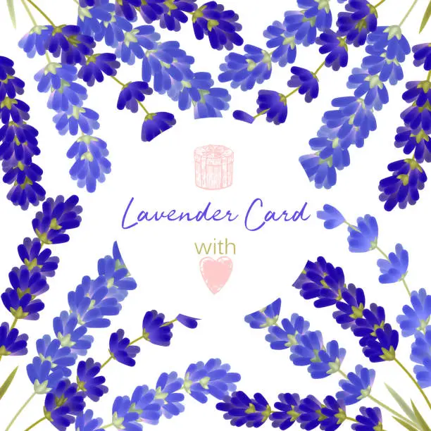 Vector illustration of Light Template with Lavender in Realistic Style