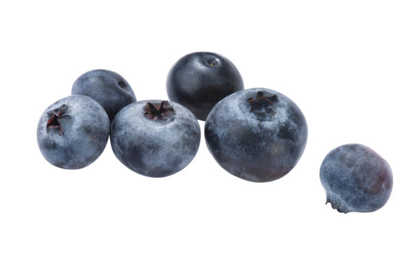 Blueberries Group of blueberries, isolated amerikanische heidelbeere stock pictures, royalty-free photos & images