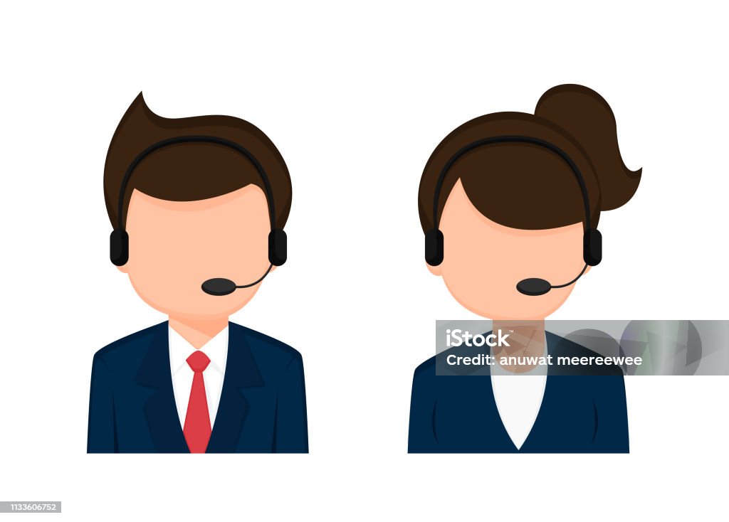 Operator Employee Male And Female Cartoon Characters Stock Illustration - Download Image Now - iStock Operator Employee Male And Female Cartoon Characters Stock Illustration - Download Image Now - iStock