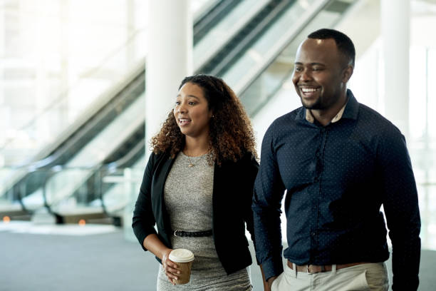 istock Happy on their way to the meeting 1133611098