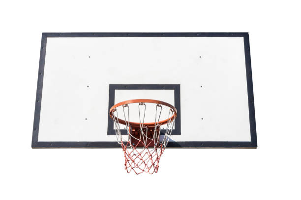 istock Basketball board and hoop net isolated on white background 1133612847