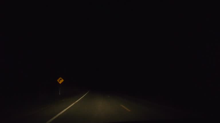 Drive In Dark Road Shot By Smart Phone