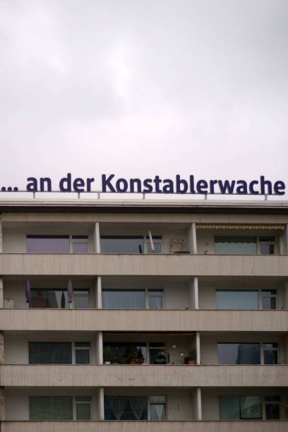 istock Residential building constable guard Frankfurt 1133615136