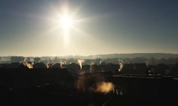 Böblingen in the morning at sunrise