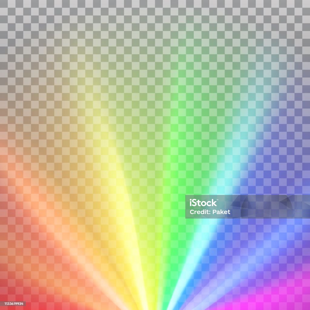 Rayons de couleur arc en ciel avec FLARE spectre de couleurs - clipart vectoriel de Arc en ciel libre de droits