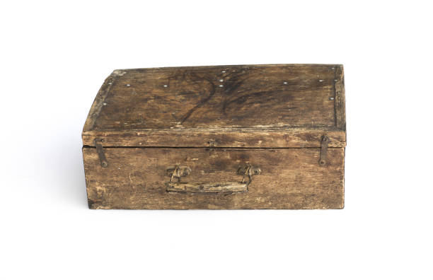 istock ancient wooden suitcase on a white background 1133619955