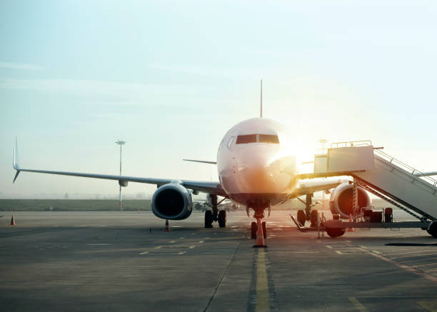 istock Sunset at the airport 1133620402