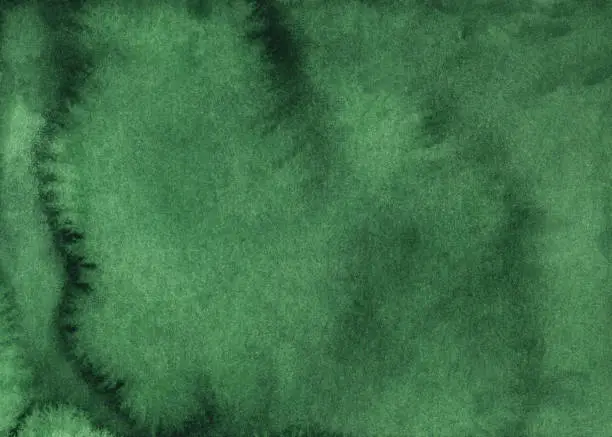 Photo of Watercolor dark green background texture