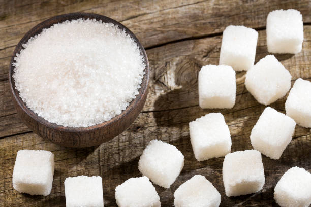 istock Refined white sugar powder and cubes 1133622155