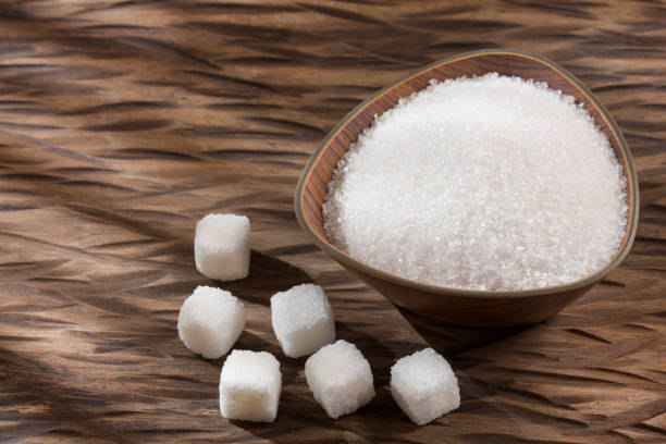 istock Refined white sugar powder and cubes 1133623000