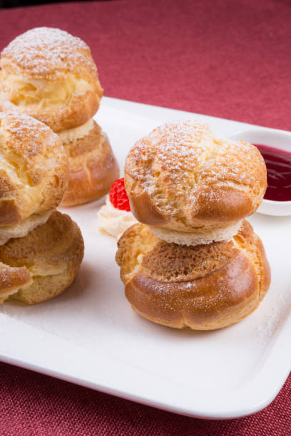 istock Baked french desserts suffed with cream 1133623219
