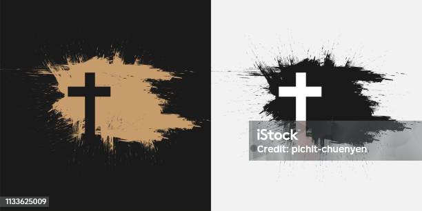 Christian Cross Symbol Of Death And Salvation Stock Illustration - Download Image Now - Religious Cross, Christianity, Church