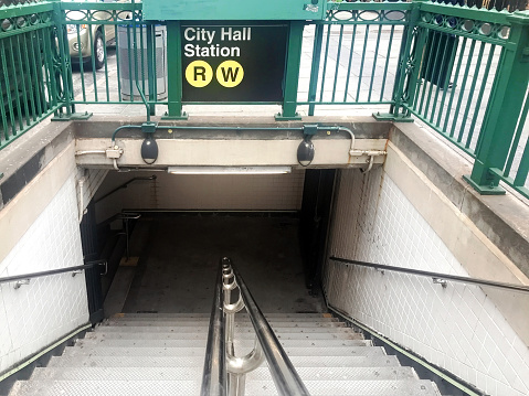 City Hall subway entrance in New York