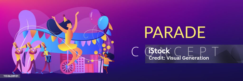 Concept Parade Parade Concept Banner Header Stock Illustration - Download Image Now ...