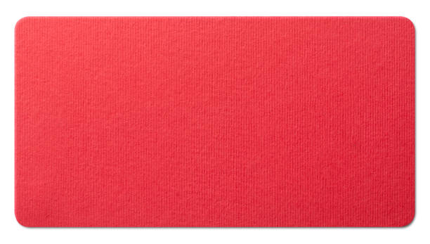 istock Red paper texture on white background. Photo with clipping path. 1133630591