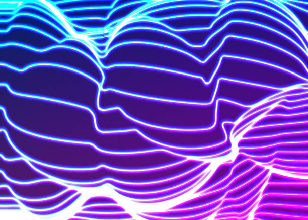 istock Neon lines background with glowing 80s new retro vapor wave style 1133630790