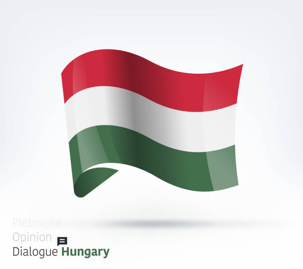 ungarns flagge im internationalen dialog und konfliktmanagement - danube river illustrations stock-grafiken, -clipart, -cartoons und -symbole