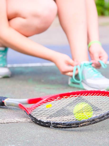 istock Girl tennis player close up 1133636329