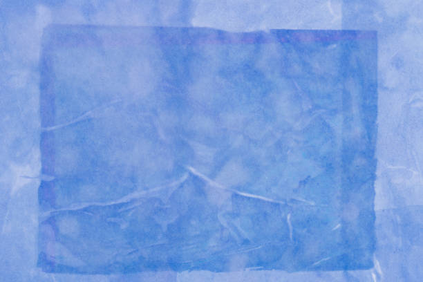 blue color watercolor painted background texture on paper