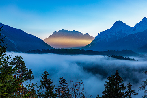 Zugspitze, Austria, Germany, HighestPointofGermany, Nebel, Fernpaß
