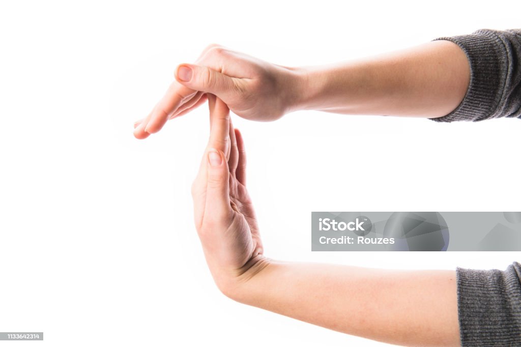Timeout Hand Time Out Hand Gesture On White Stock Photo - Download Image Now - Adult ...