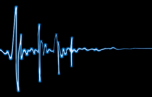 ECG-línea del latido del corazón gráfico-rastro del pulso photo
