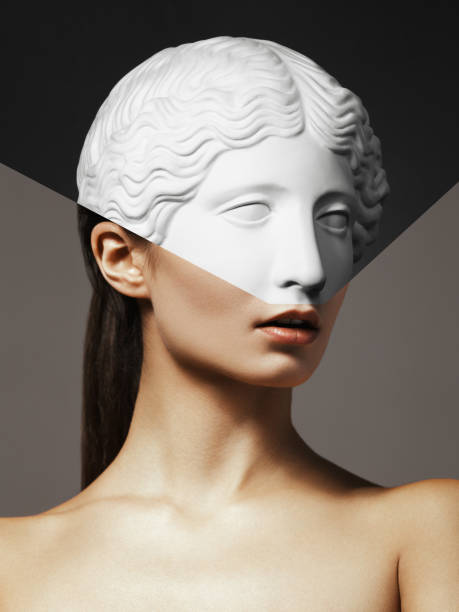 istock Collage with woman and plaster head 1133643797