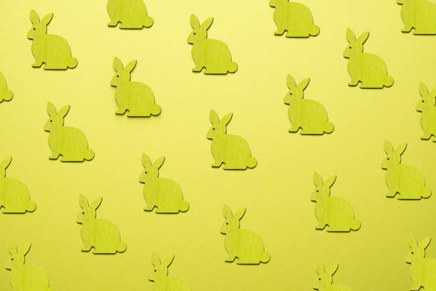 istock Wooden Easter Bunnies as attribute of Easter celebration. 1133644338