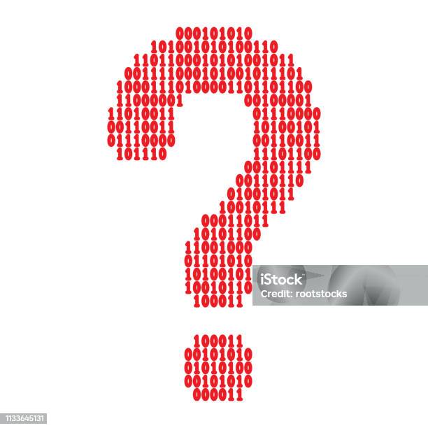 Binary Code Question Mark Stock Illustration - Download Image Now ...