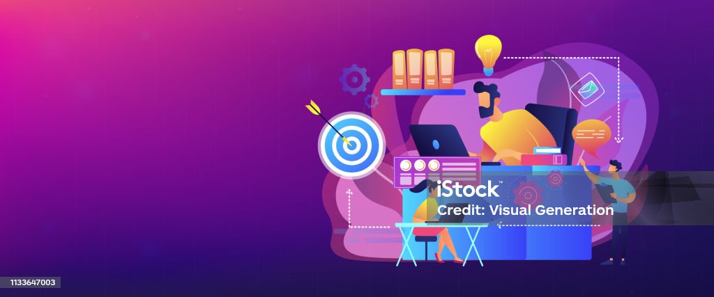 Workflowy Color Header Workflow Concept Banner Header Stock Illustration - Download Image Now ...