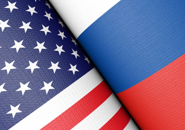 istock American And Russian Flag Pair 1133649351