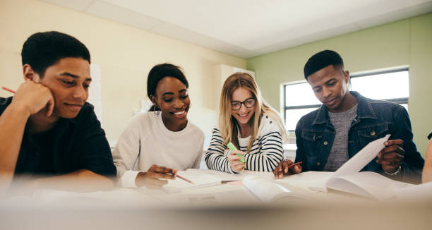 istock Diverse group of students preparing for exam 1133649481